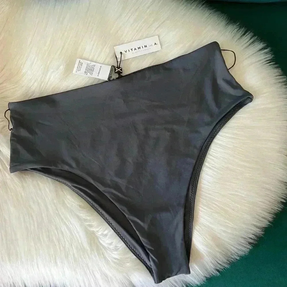 New Vitamin A High Waisted Swim Bottoms Sz 12 XL